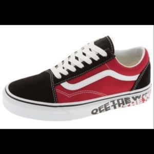 Red old skool vans